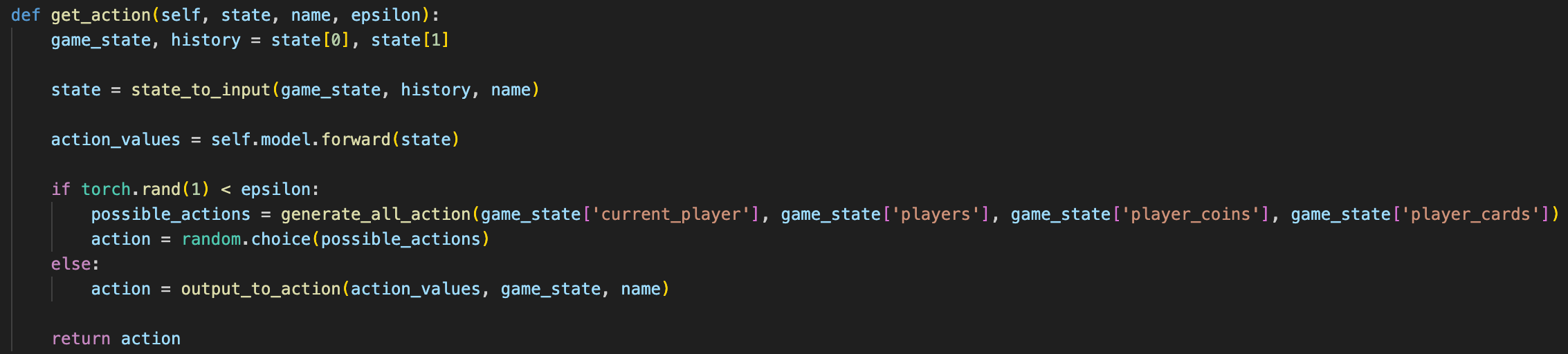 Learning to play Coup with DQN