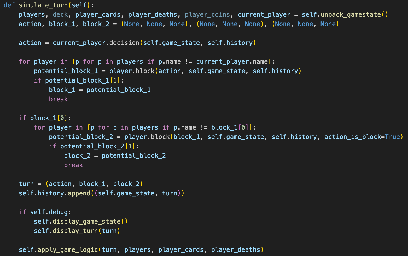 Learning to play Coup with DQN